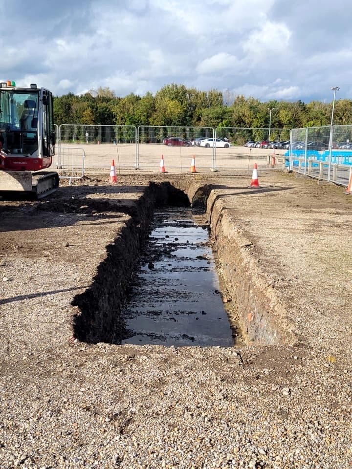 Ground beam excavation